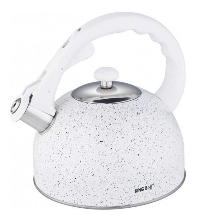 Tējkanna, tradicionālā, tērauda, baltā marmora, 2,6l Kinghoff KH 1407 (KH 1407)