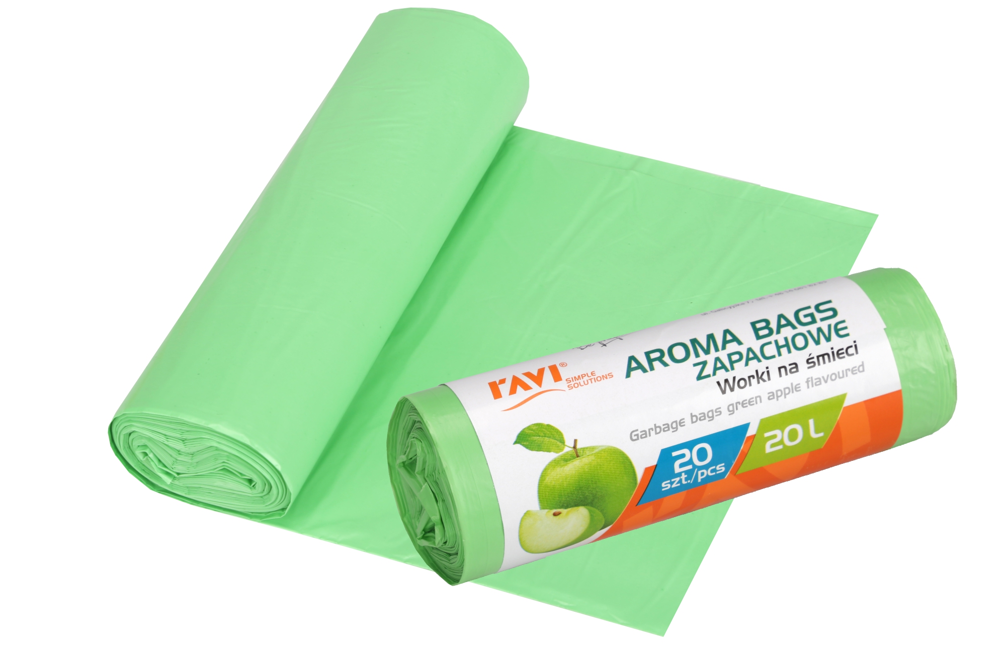 Мешки для мусора Aroma Bags, зеленое яблоко, 20 л, 20 шт., 4 x 12 x 4, 10702, Simple Solution (10702)