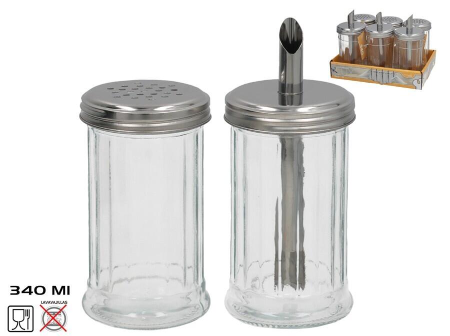 Cukura trauks 340 ml 2 veidi 8.5 x 7.5 x 7.5 cm, KITCHEN&GO (8445393504889)
