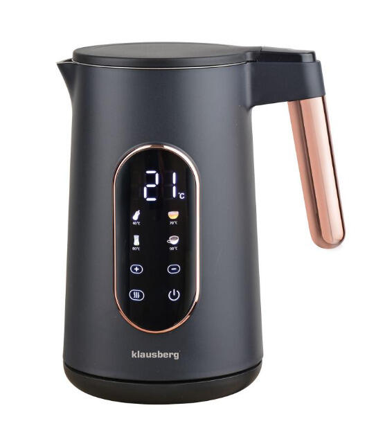 Elektriskā tējkanna, 1.7L 2200W, melna/rozā