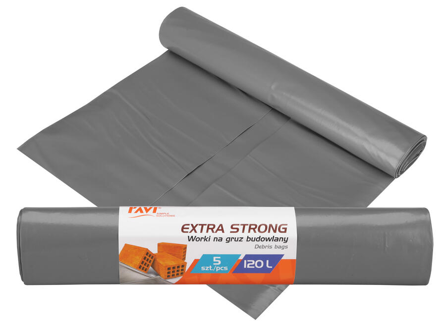 EXTRA STRONG atkritumu maisi, 120L LDPE