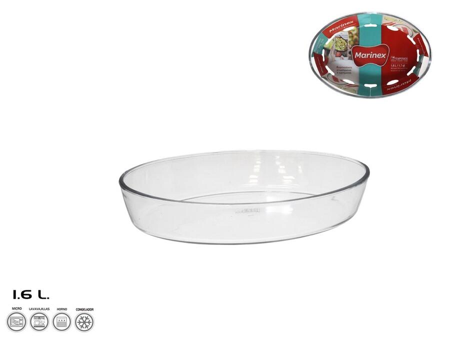 Stikla cepamtrauks 26x18x6 cm 1,6