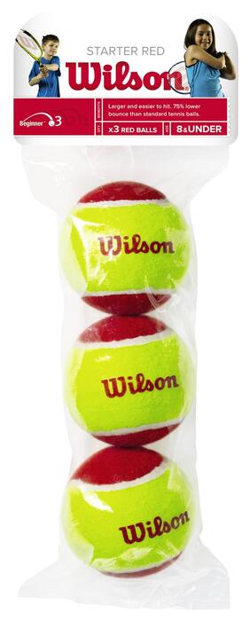 WILSON STARTER RED BALLS  ( 3 gb. ) (WRT137001)
