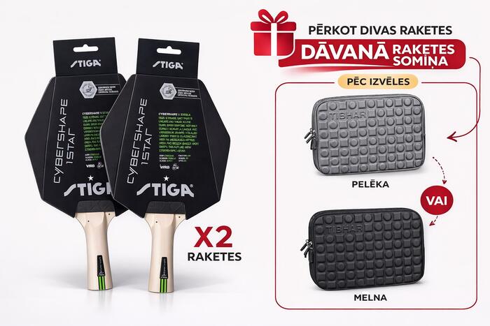 STIGA/TIBHAR Komplekts 2 STIGA raketes un