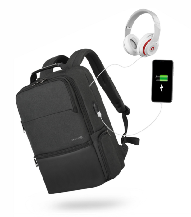 Swissten Laptop Backpack Mugursoma portatīvajiem datoriem
