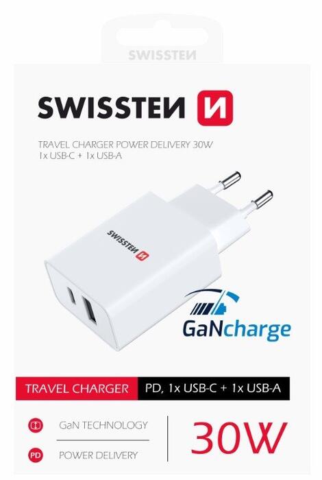 Swissten GaN Tīkla Lādētājs PD 30W