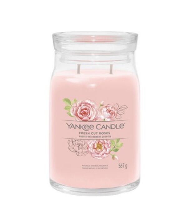 Yankee Candle Aromātiskā Svece Fresh Cut Roses 567g (5038581129334)
