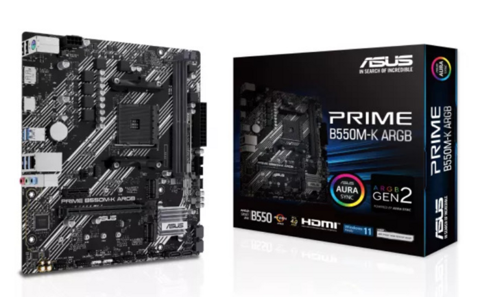 Asus Prime B550M-K ARGB AMD Mātes