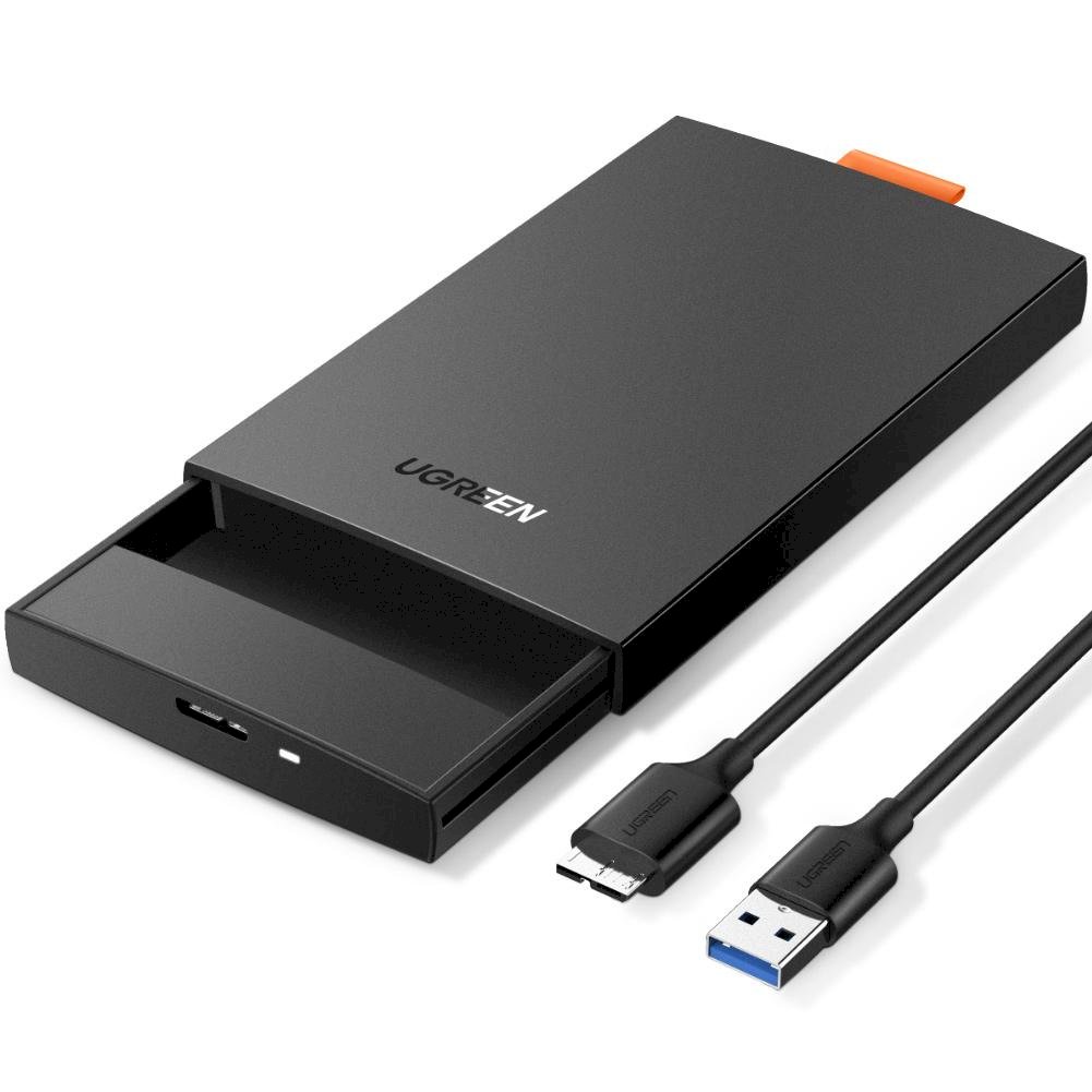 UGREEN 60353 HDD/SSD ārējais korpuss 2.5" USB 3.2 Gen 1 / melns (UG-60353)