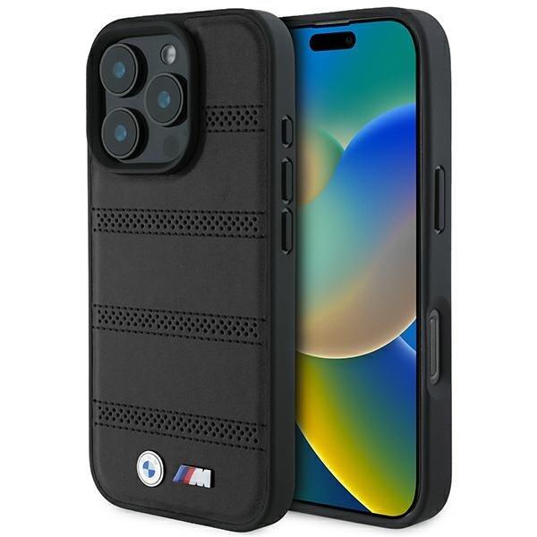 BMW M Perforated And Stitched Line MagSafe Защитный Чехол для Apple iPhone 16 Pro (BMHMP16L23PUSPK)