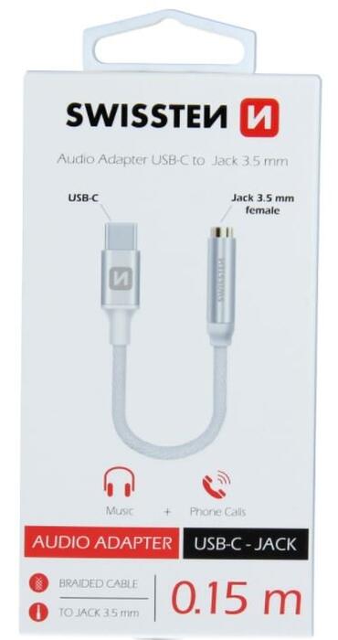 Swissten USB-C uz 3.5mm Audio