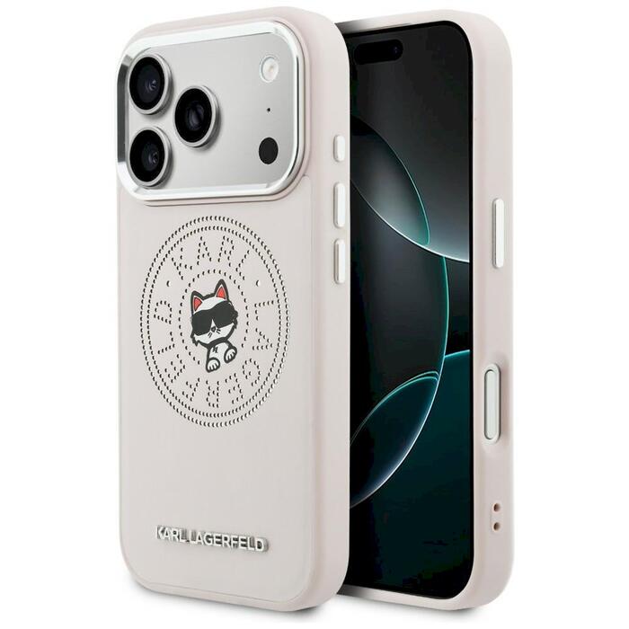 Case Karl Lagerfeld Point & Choupette Sketch MagSafe Защитный чехол для iPhone 17 Pro / розовый (KLHMP17L6PCCPRP)