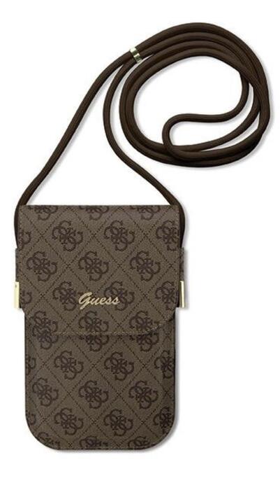 Guess 4G Metal Script Logo Viedtālruņa Somiņa Brown (GUOWBP4SNSW)