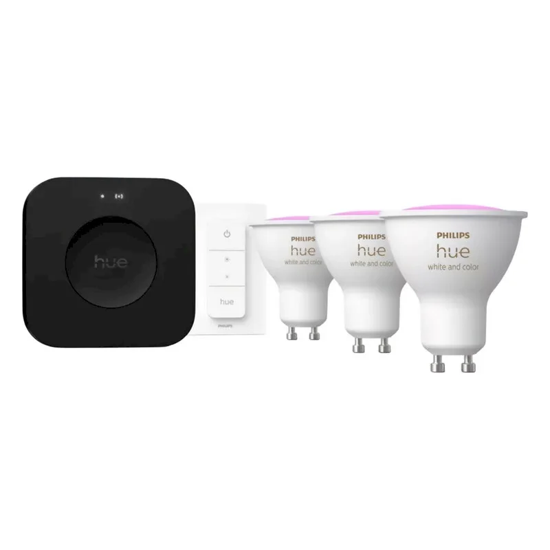 Philips Hue Bridge Pro + 3 x GU10 + регулятор яркости Набор умного освещения (929003666513)