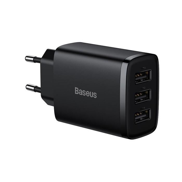 Baseus Kompaktais Lādētājs 3 x USB