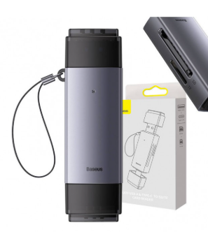 Baseus Lite Series SDTF USB + USB-C Karšu Lasītājs (WKQX060113)