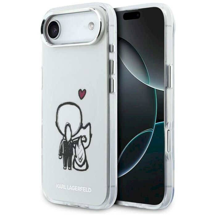 Case Karl Lagerfeld Karl & Choupette Back MagSafe Защитный чехол для iPhone Air / прозрачный (KLHMP17M6HKCBHH)