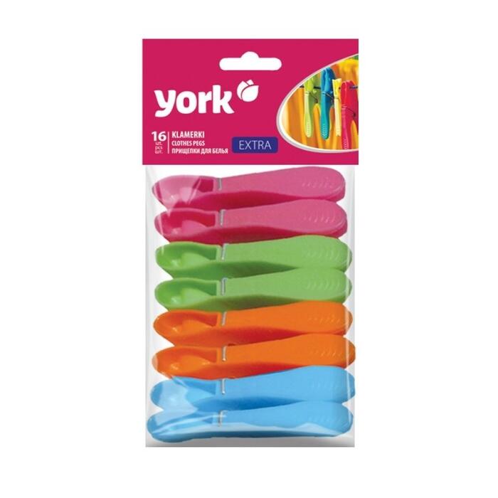 York EXTRA Klasiskie Veļas Knaģi 16gab