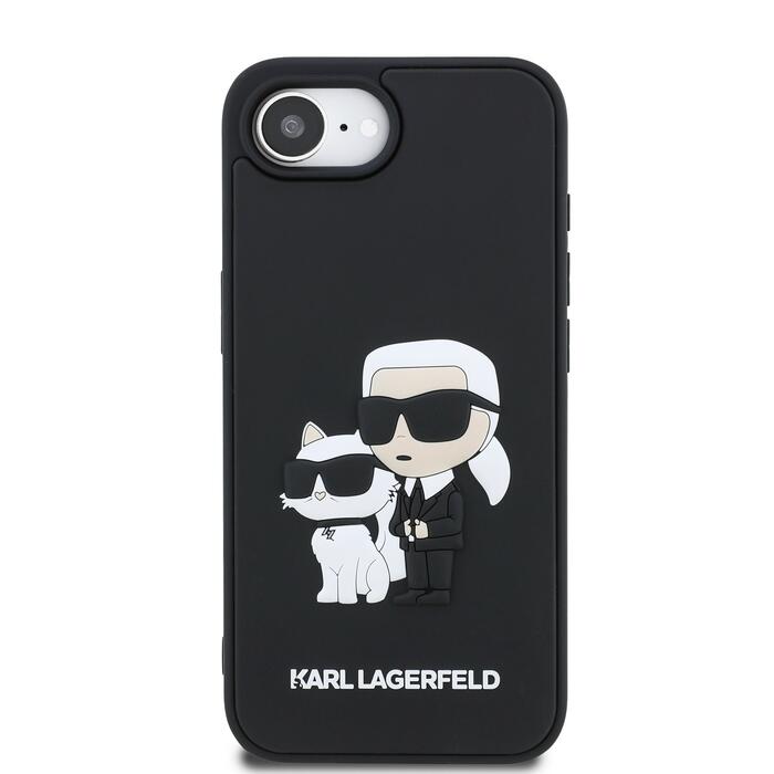 Karl Lagerfeld 3D Rubber Karl and Choupette Case Чехол для Apple iPhone 16e (KLHCPSE43DRKCNK)