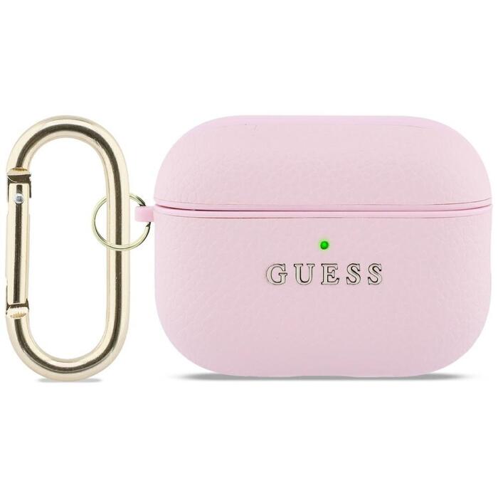 Case Guess Grained Classic Logo Hook Защитный чехол для AirPods Pro 3 / розовый (GUAP3PGUGMP)