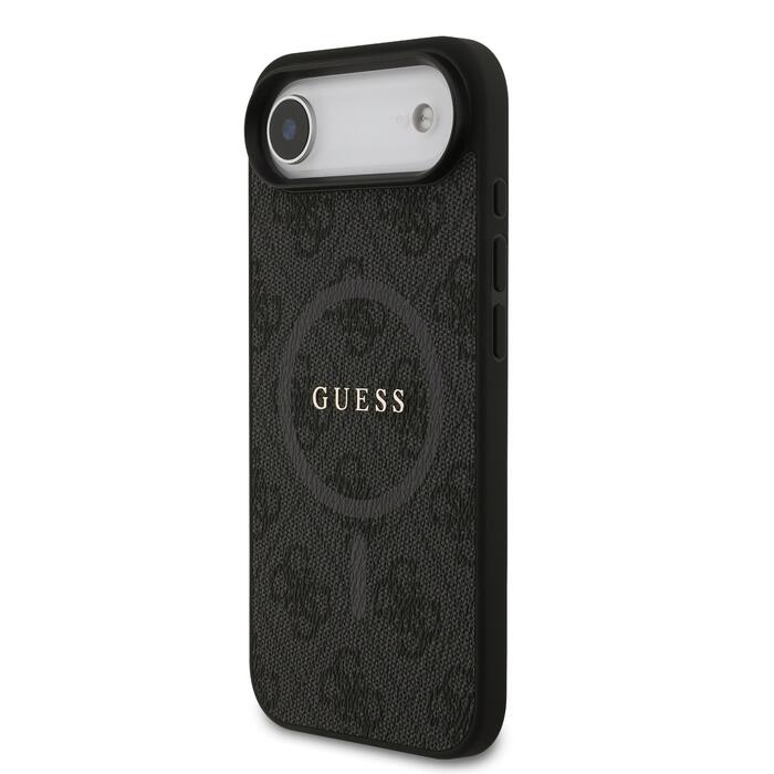 Guess PU Leather 4G Colored Ring MagSafe Case Защитный чехол для iPhone Air / чёрный (GUHMP17MG4GFRK)