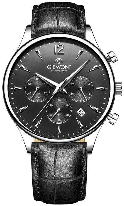 Giewont Chronograph Sapphire Vīriešu pulkstenis / melns/sudraba (GW6310-A2)