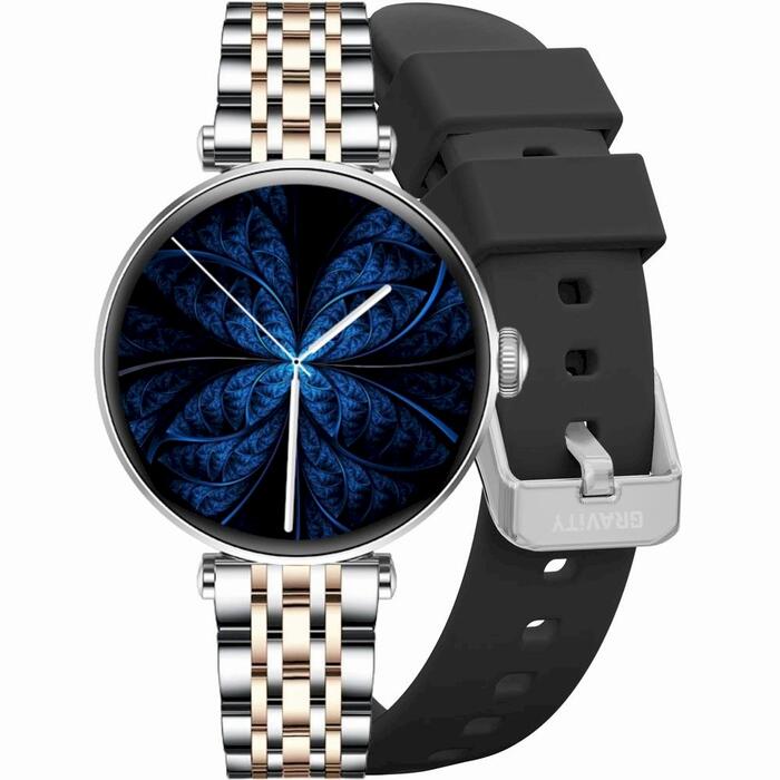 Smartwatch Gravity Viedpulkstenis / sudraba/rožu zelta/melns