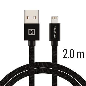 Swissten Textile Fast Charge 3A Lightning