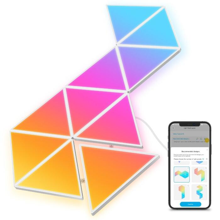 Govee B6067 Tri-Angle RGBIC LED Smart Panel Bluetooth / Wi-Fi / 10pcs (B6067301)