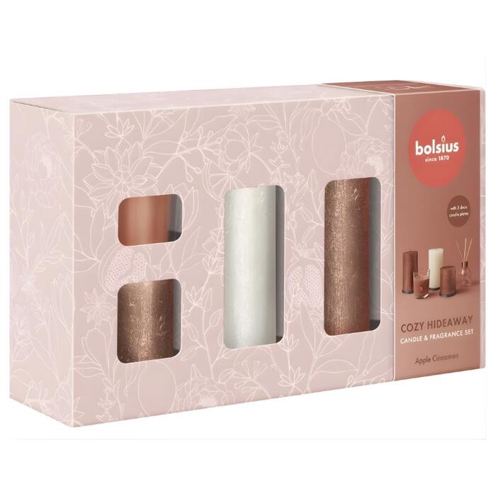 Bolsius Cozy Hideaway Dāvanu Komplekts Apple Cinnamon (37276885)