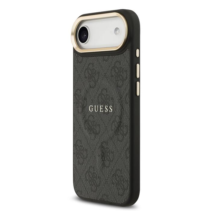 Guess PU Leather 4G Gold Frame MagSafe Case Чехол для Apple iPhone 17 Air (GUHMP17MP4MSEGCK)