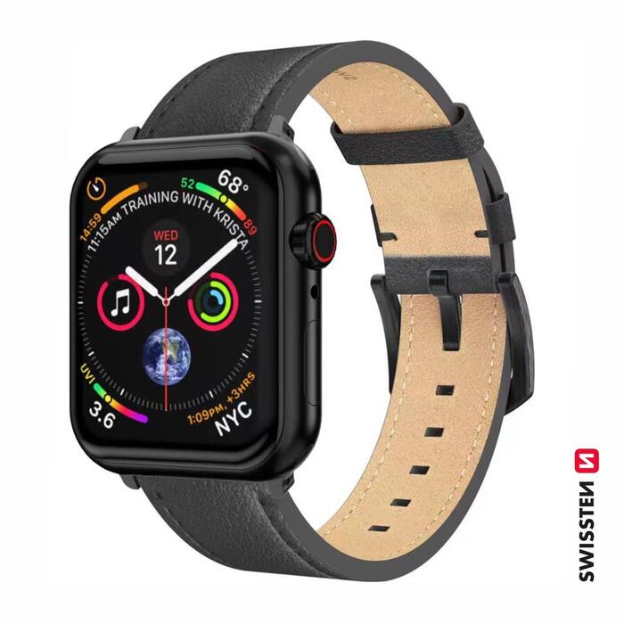 Swissten Ādas Siksniņa Apple Watch 42