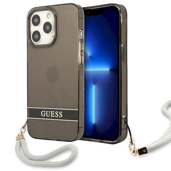 Guess GUHCP13LHTSGSK Hardcase Translucent Stap Защитный чехол для iPhone 13 Pro / 13 6,1" / чёрный (GUHCP13LHTSGSK)