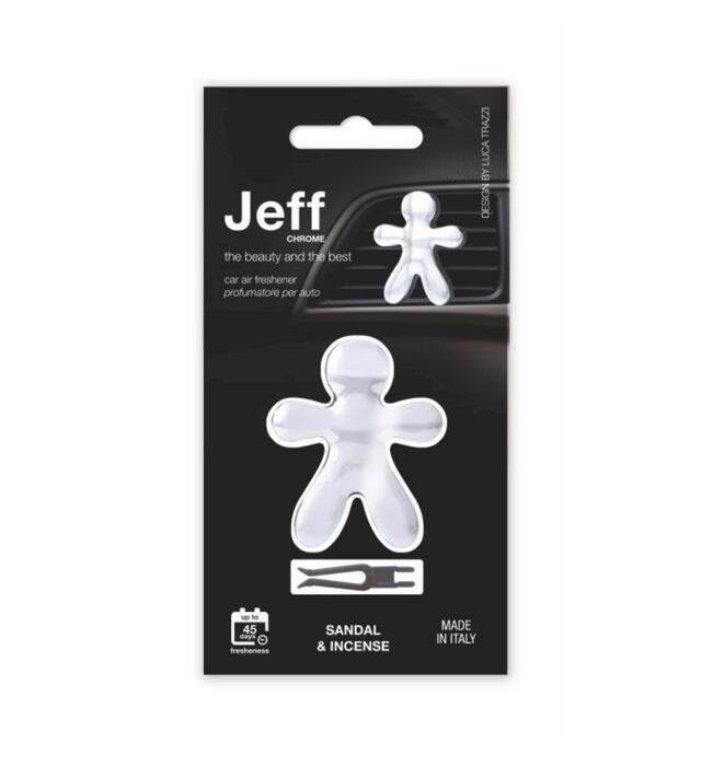 Mr&Mrs Fragrance Jeff Chrome Автомобильный Ароматизатор Sandal&Incense (8051277333430)