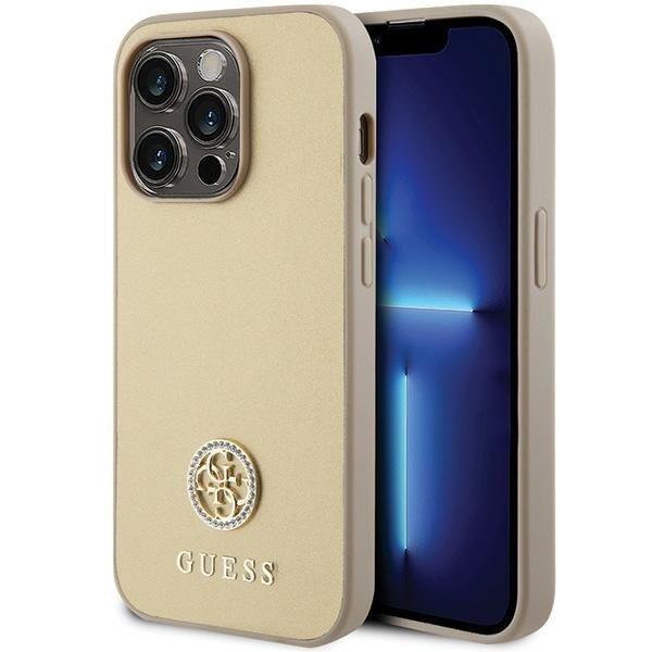 Guess Strass Metal Logo Back Case Защитный Чехол для Apple iPhone 15 Pro (GUHCP15LPS4DGPD)