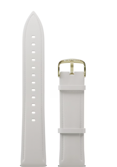 Garett Siksniņa Viedpulksteņiem 20mm (PAS_WHITE_LEATHER_20MM)