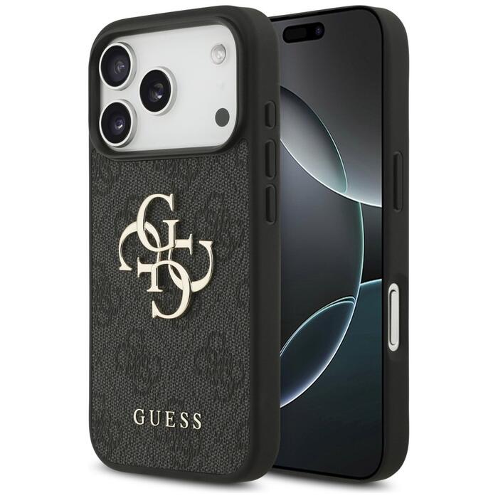 Guess PU 4G Metal Logo Case Чехол для Apple iPhone 17 Pro (GUHCP17L4GMGGR)
