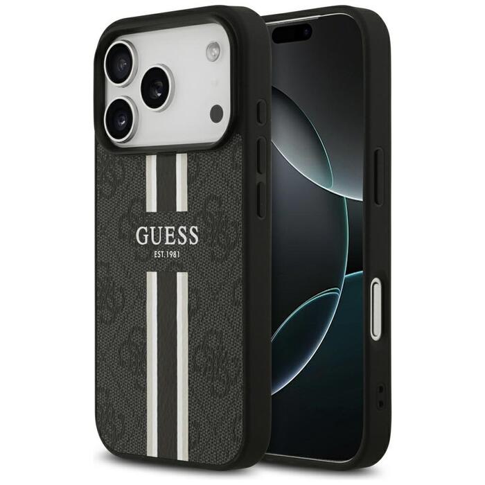 Guess 4G Printed Stripes MagSafe Case Чехол для Apple iPhone 17 Pro (GUHMP17LP4RPSK)