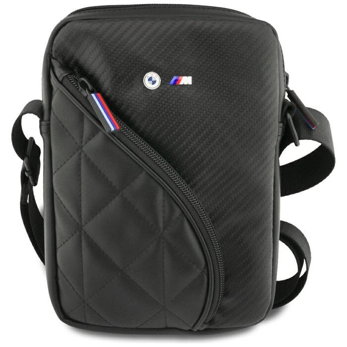 BMW Carbon Pockets & Metal Logo 8" Crossbody Viedtālruņa Soma Black (BMTB8PCASEPOK)