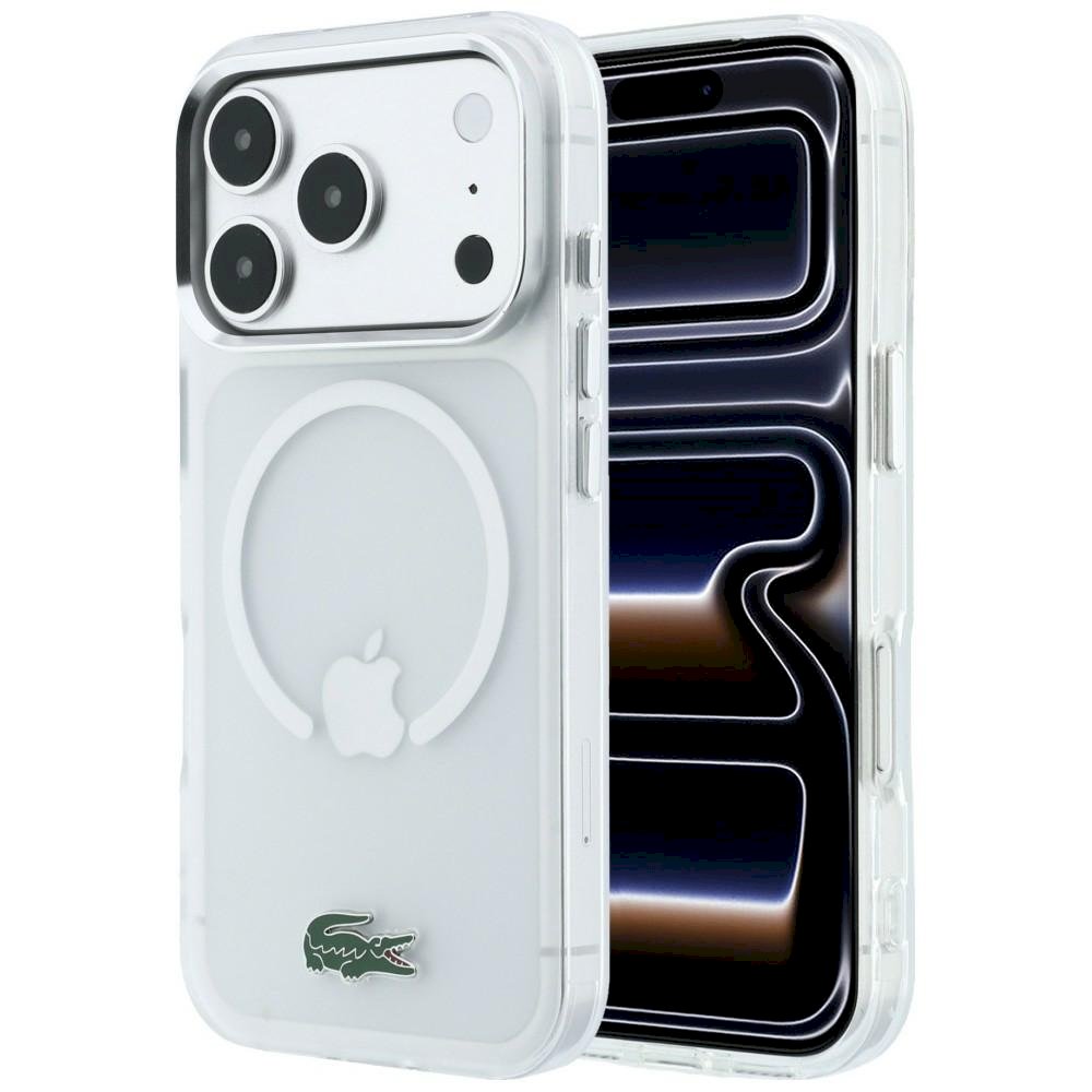 Lacoste IML Frosted Laquer Logo MagSafe Case Aizsargapvalks priekš iPhone 18 Pro Max / 17 Pro Max / caurspīdīgs (LCHMP18X6UFRLAH)