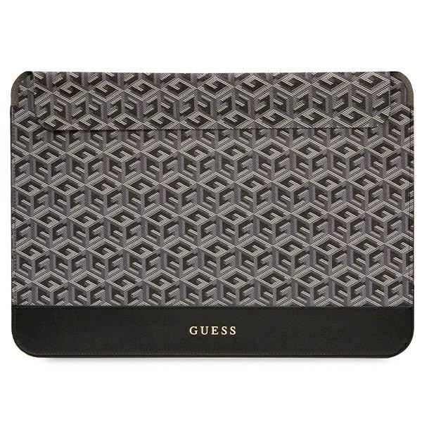 Guess Sleeve GUCS14HGCFSEK Klēpjdatora maciņš 14" GCube Stripes / melns (GUCS14HGCFSEK)