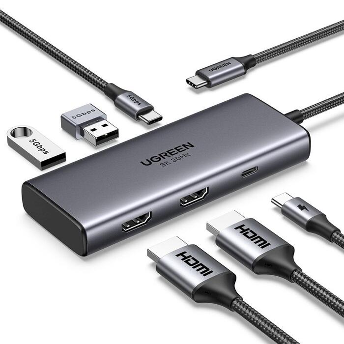 UGREEN CM498 Docking station 6in1 USB-C