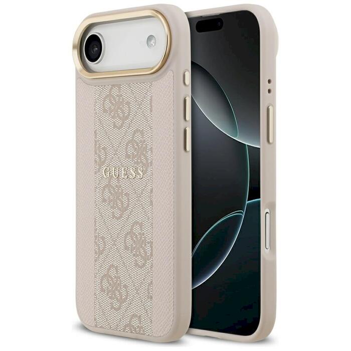 Guess 4G Stripe MagSafe Case Защитный чехол для iPhone 17 Air / розовый (GUHMP17MPG4SEMCP)