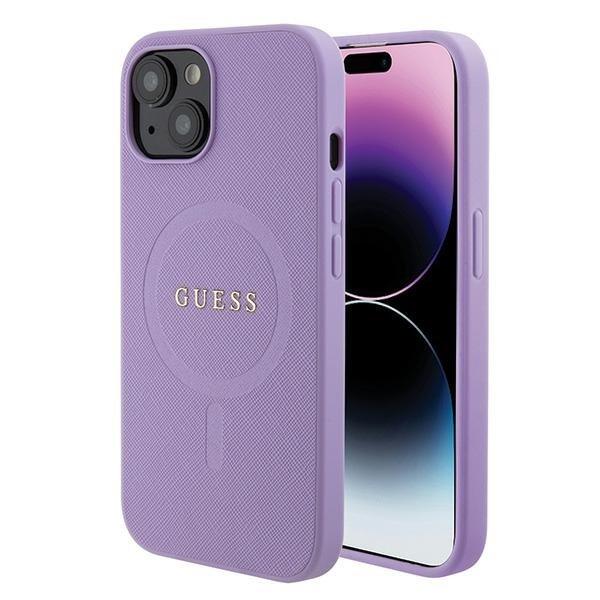 Guess Saffiano MagSafe Back Case Защитный Чехол для Apple iPhone 15 (GUHMP15SPSAHMCU)