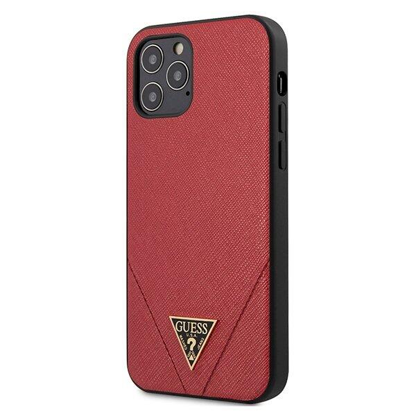 Guess GUHCP12LVSATMLRE Hardcase Saffiano Защитный чехол для iPhone 12 Pro Max 6,7" / красный (GUHCP12LVSATMLRE)