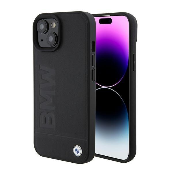 BMW Signature Logo Imprint Back Case Защитный Чехол для Apple iPhone 15 (BMHMP15SSLLBK)