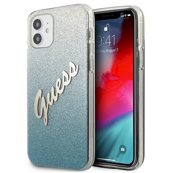 Guess GUHCP12SPCUGLSBL Glitter Gradient Script Aizsargapvalks
