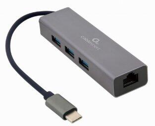 Gembird USB-C 3-портовая док-станция USB 3.1 hub (A-CMU3-LAN-01)