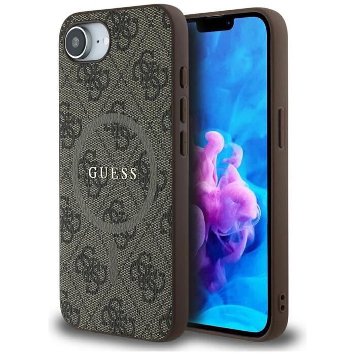Guess PU Leather 4G Colored Ring MagSafe Case Чехол для Apple iPhone 16e (GUHMPSE4G4GFRW)