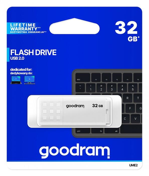 Goodram 32GB USB 2.0 Флеш Память (UME2-0320W0R11)